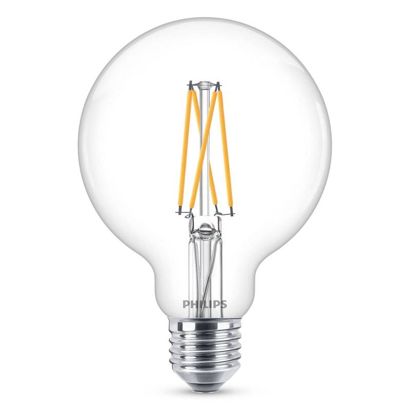 Philips E27 5,9W LED-Globelampe G95 klar dimm 927 von Philips