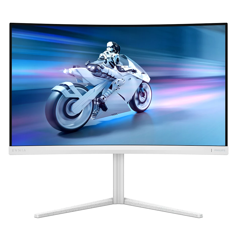 Philips Evnia 27M2C5201L 27 Zoll FHD Curved Gaming Monitor, 180 Hz, 1 ms GtG, FreeSync Prem. (1920x1080, 2x HDMI 2.0, 1x DP 1.4) weiss von Philips