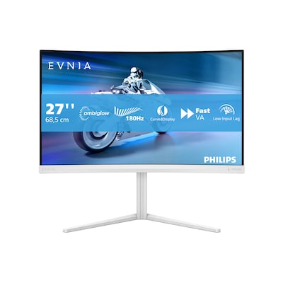 Philips Evnia 27M2C5201L 68,5cm (27") FHD VA Curved Gaming Monitor 16:9 HDMI/DP 180Hz 0.5ms (MPRT) Sync Ambiglow von Philips