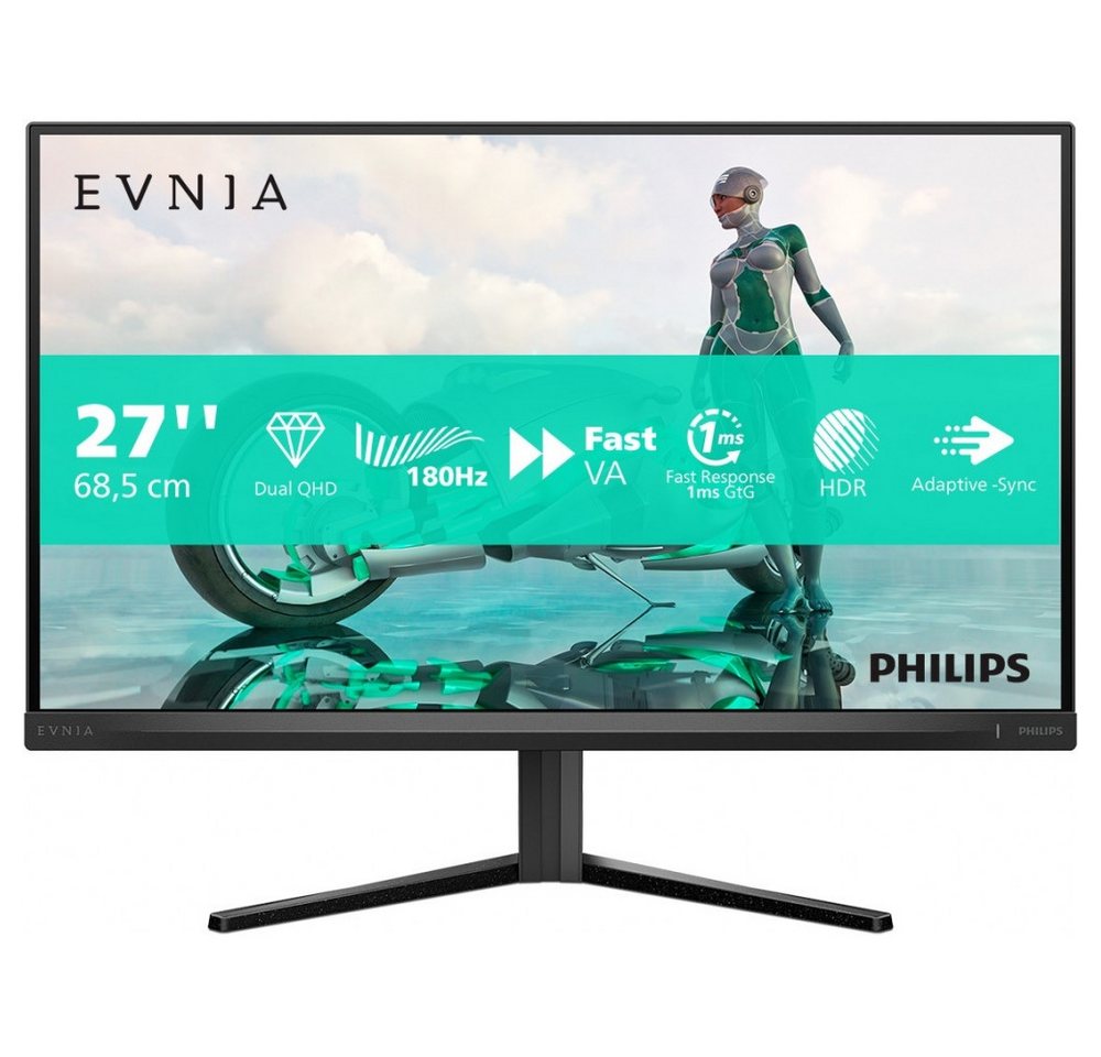 Philips Evnia 27M2N3500NL/00 - Gaming-Monitor - dunkelgrau Gaming-Monitor (2560 x 1440 px, WQHD) von Philips