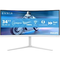 Philips Evnia 34M2C5501A 86,36cm (34") WQHD VA Curved Gaming Monitor 21:9 HDMI/DP/USB 180Hz 0.5ms Ambiglow von Philips