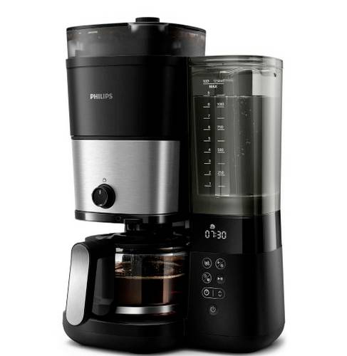 Philips HD7900/01 Kaffeemaschine Schwarz, Silber Fassungsvermögen Tassen=10 mit Mahlwerk, Timerfunk von Philips