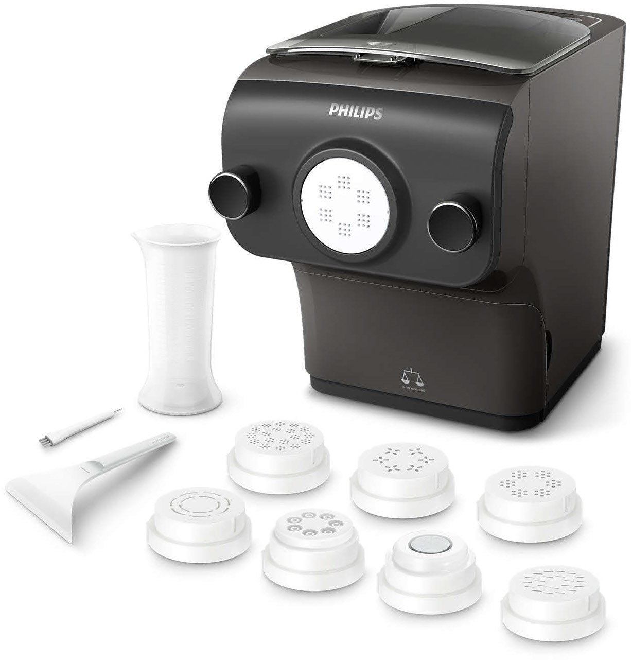 Philips HR2382/15 Pastamaker, vollautomatische Nudelmaschine, grau von Philips