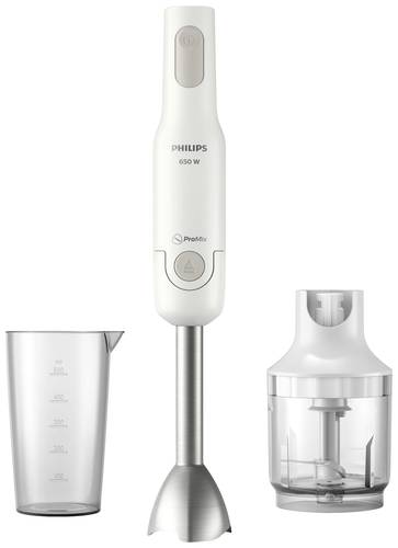 Philips HR2535/00 Stabmixer 650W mit Mixbecher, mit Zerkleinereraufsatz Grau, Weiß von Philips