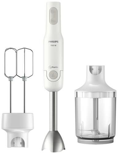 Philips HR2546/00 Stabmixer 700W Turbofunktion, mit Zerkleinereraufsatz Weiß von Philips