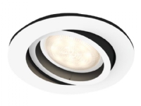 Philips Hue White ambiance Milliskin - Eingebauter Strahler - LED-Spot-Glühbirne - GU10 - 5 W (entspricht 50 W) - Klasse G - warm- bis kaltweißes Licht - 2200-6500 K - rund - weiß von Philips