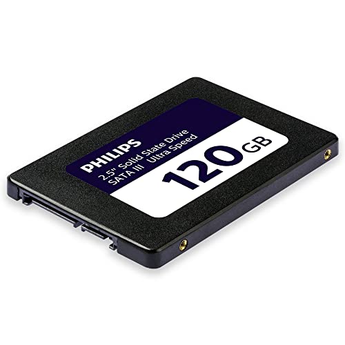 Philips Internal SSD 120GB 2.5" SATA III Ultra Up to 530MB/s Read 400MB/s Write for Desktops and Notebooks Black von Philips