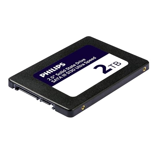 Philips Interne SSD 2.5" SATA III 2 TB S130 Ultra Speed, Lesegeschwindigkeit bis zu 550 MB/s von Philips