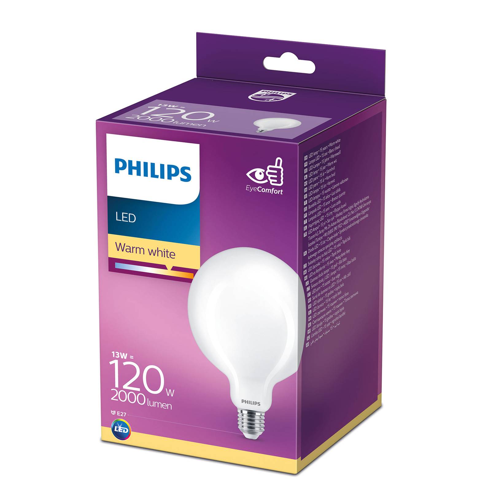 Philips LED Classic Globelampe E27 G120 13W matt Philips LED Classic Globelampe E27 G120 13W matt von Philips
