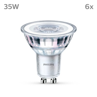 Philips LED Classic Lampe mit 35W, GU10 Sockel, Neutralweiß (4000K) 6er Pack von Philips