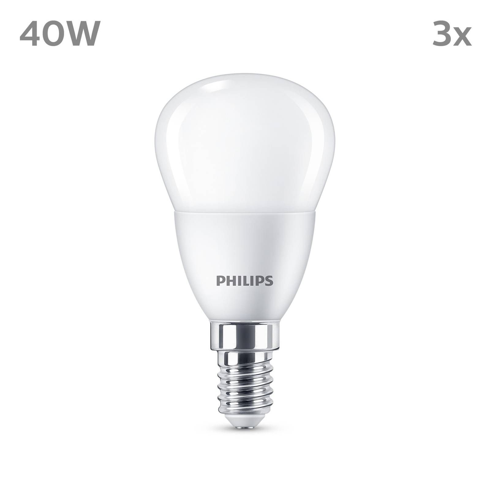 Philips LED-Lampe E14 4,9W 470m 2.700K matt 3er von Philips