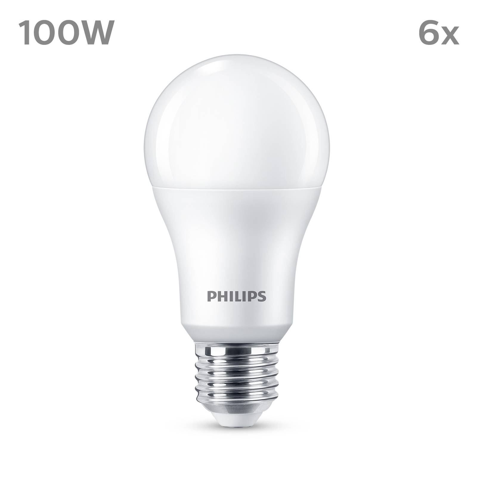Philips LED-Lampe E27 13W 1.521lm 2.700K matt 6er von Philips