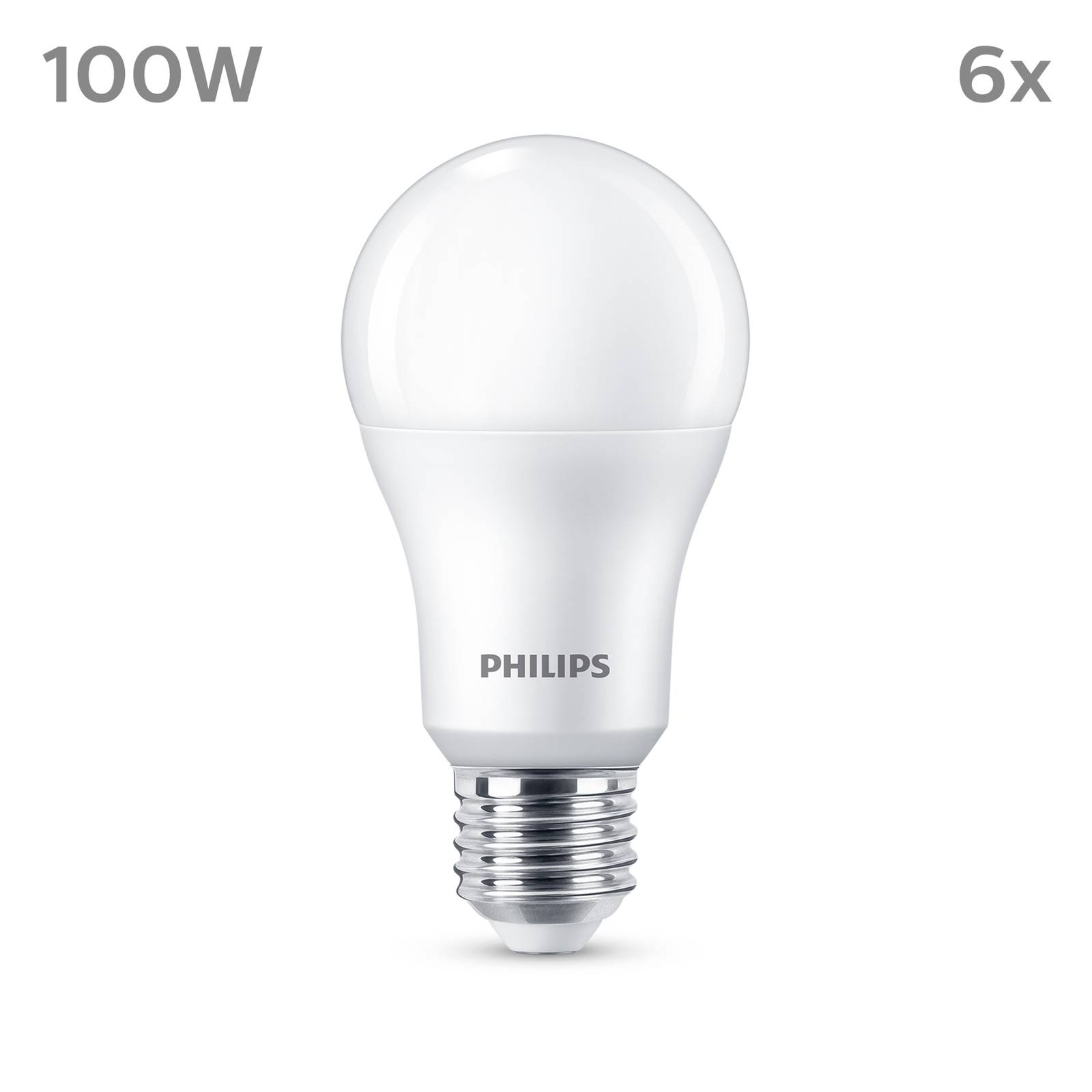 Philips LED-Lampe E27 13W 1.521lm 4.000K matt 6er von Philips