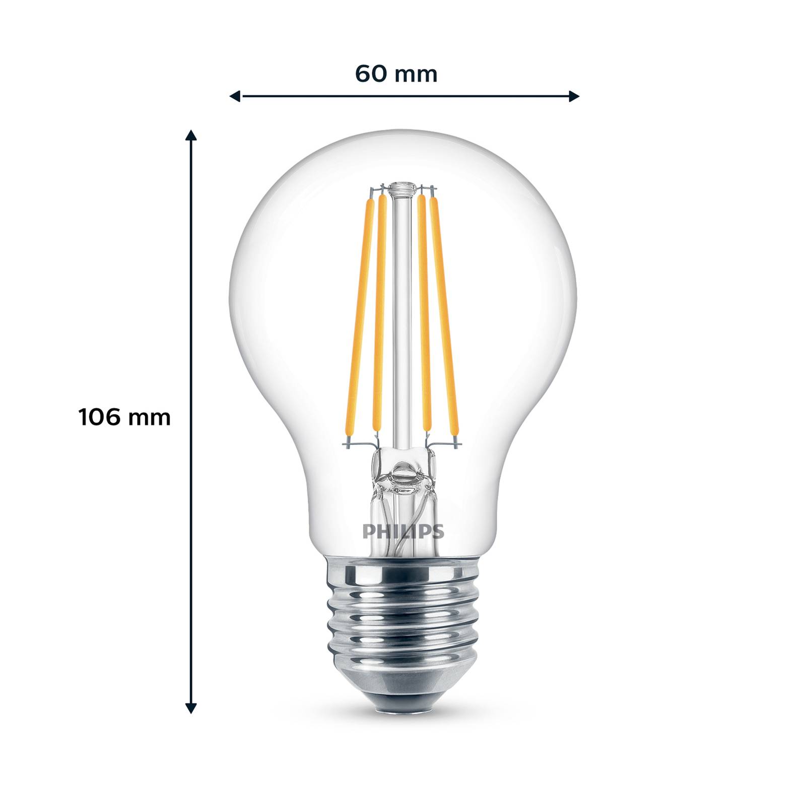 Philips LED-Lampe E27 7W 850lm 4.000K klar 2er Philips LED-Lampe E27 7W 850lm 4.000K klar 2er von Philips