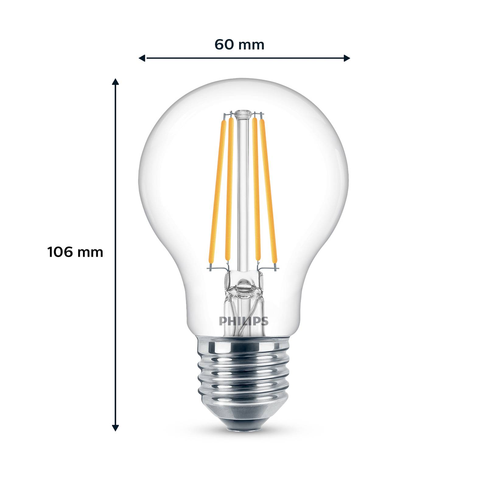 Philips LED-Lampe E27 7W 850lm 4.000K klar 6er von Philips