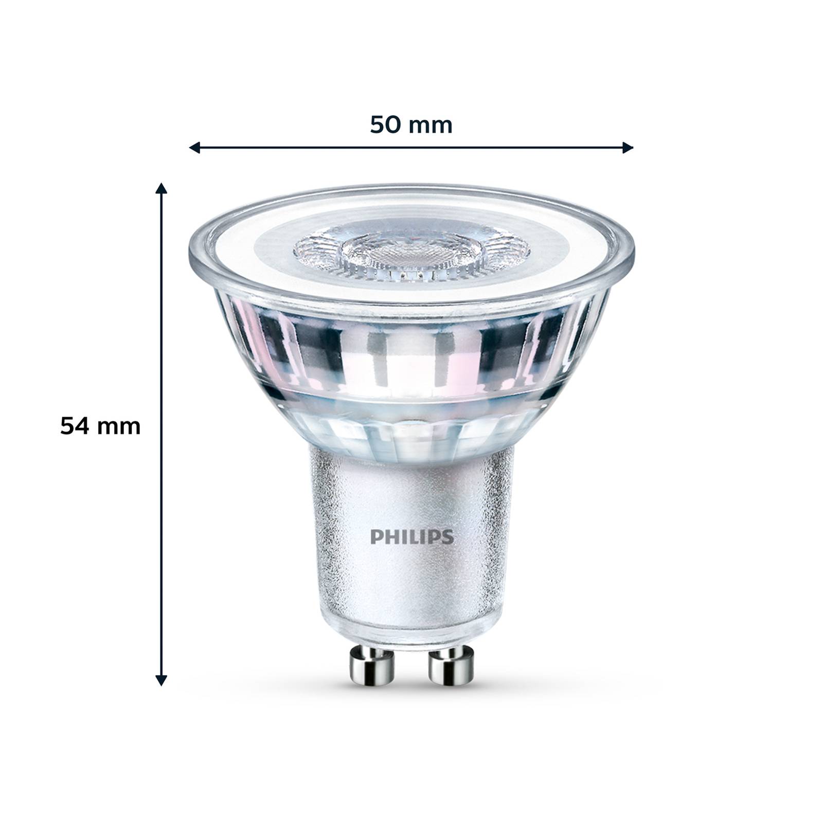 Philips LED-Lampe GU10 3,5W 255lm 827 klar 36° 6er von Philips