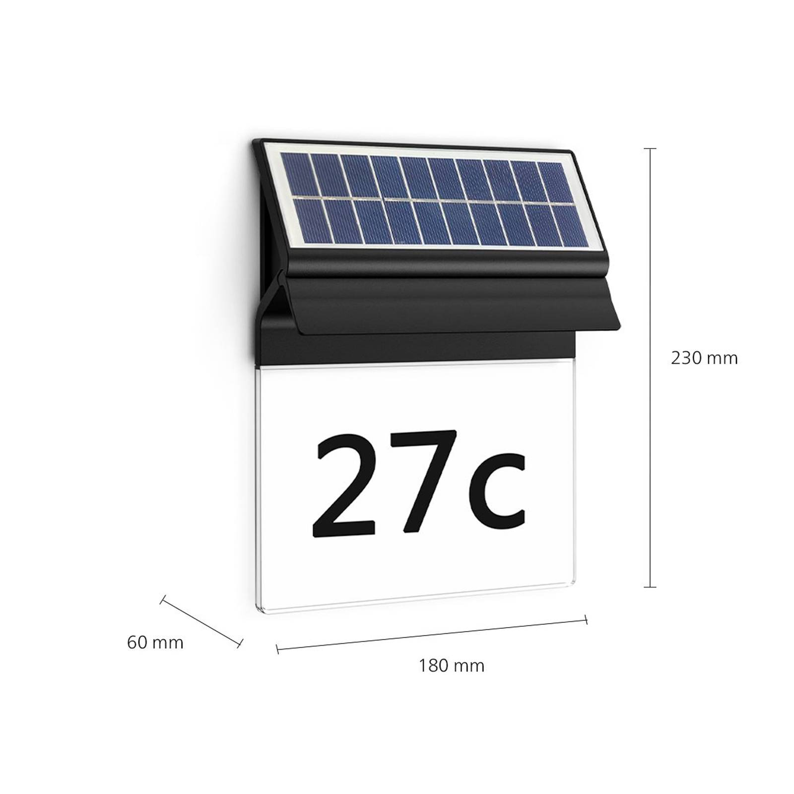 Philips LED-Solar-Hausnummern-Wandleuchte Enkara von Philips