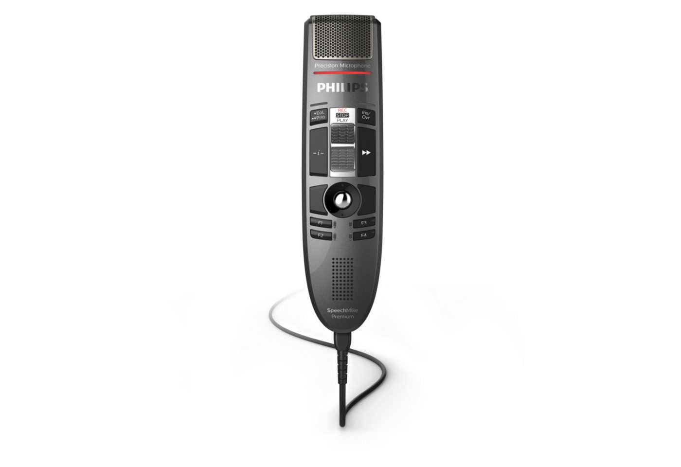 Philips LFH3510 SpeechMike Premium Diktiermikrofon Digitales Diktiergerät (Studioqualität, Trackball, Schiebeschalter, Bewegungssensor) von Philips