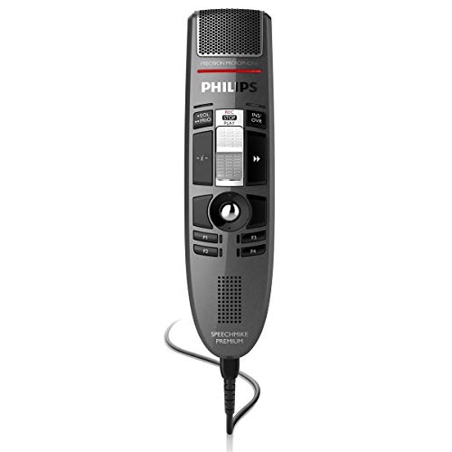 Philips LFH3510 SpeechMike Premium USB-Diktiermikrofon Präzisionsmikrofon 4-Positions-Schiebeschalter von Philips