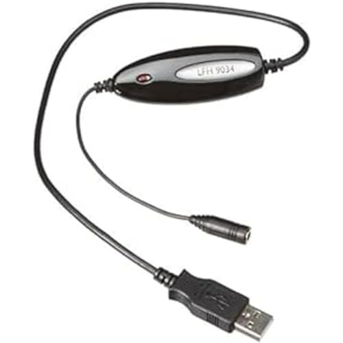 Philips LFH9034 USB Audio Adapter für Kopfhörer oder Lautsprecher mit 3.5 mm, Klinkenstecker, anthrazit/silber von Philips