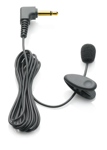 Philips LFH9173 Anclippbares Mikrofon mit 3.5 mm Klinke, Windabschirmung Krawattenclip, Kabellänge 1.2 m, mono schwarz von Philips