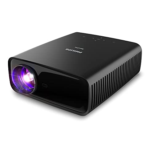 Philips NeoPix 320 - True Full HD 1080p-Projektor, intelligente Funktionen, vorinstallierte Apps, Medienplayer, Dualband-WLAN, Bluetooth und leistungsstarkes 2.1-Soundsystem, Schwarz von Philips