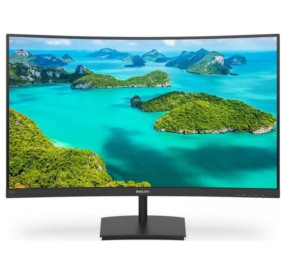 Philips Philips 271E1SCA/00 27 Zoll Gaming Monitor Gaming-Monitor (1920 Pixel x 1080 Pixel px, Full HD, 4 ms Reaktionszeit, VA-Display, Hohe Bildqualität) von Philips