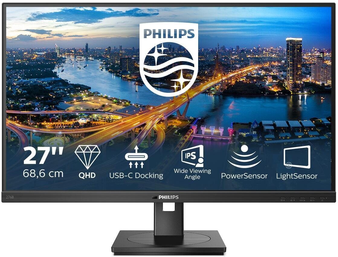 Philips Philips 276B1 LED-Monitor (2.560 x 1.440 Pixel (16:9), 4 ms Reaktionszeit, 75 Hz, IPS Panel) von Philips