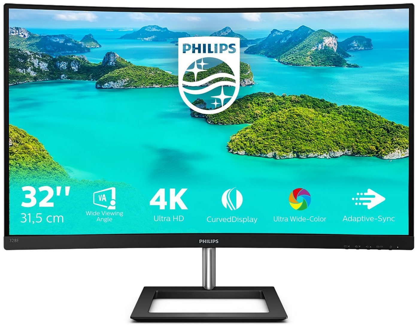 Philips Philips 328E1CA LCD-Monitor (3.840 x 2.160 4K UHD, 4 ms Reaktionszeit, VA Panel) von Philips