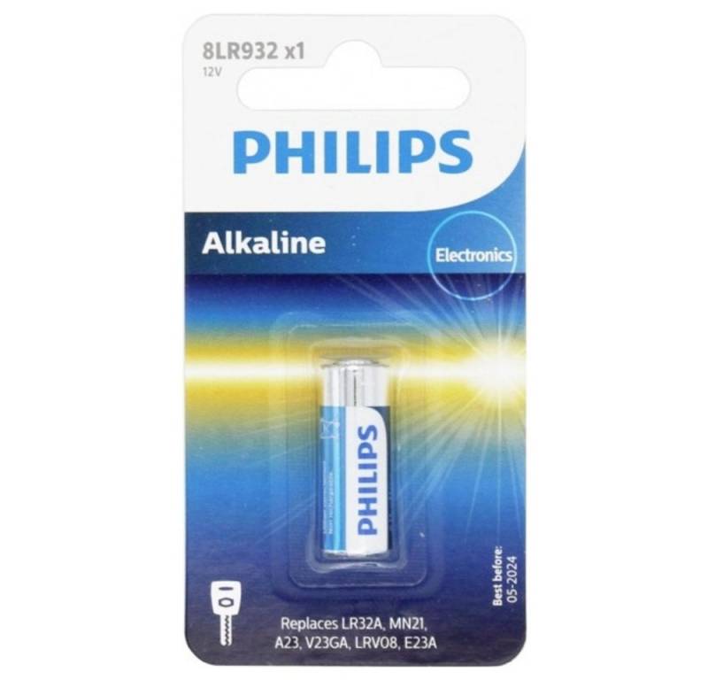 Philips Philips 8LR932/LR23A Spezial-Batterie 23 A Alkali-Mangan 12 V 1 St. Batterie, (12.00 V) von Philips