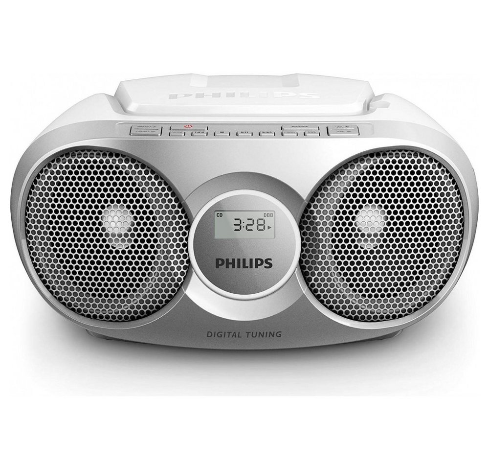 Philips Philips AZ215S/12 CD-Radio mit Dynamic Bass Boost. CD-Radiorecorder (UKW und AM Empfang, Kompakte und tragbare Bauweise) von Philips
