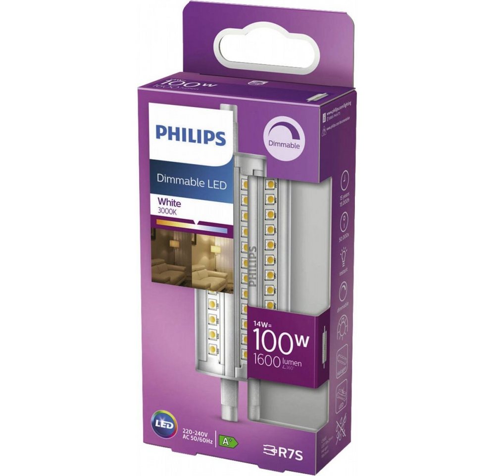 Philips Philips LED 100W R7S 118mm Lichtquelle. Elektro-Kabel, R7S, Dimmbare Funktion Philips Philips LED 100W R7S 118mm Lichtquelle. Elektro-Kabel, R7S, Dimmbare Funktion von Philips