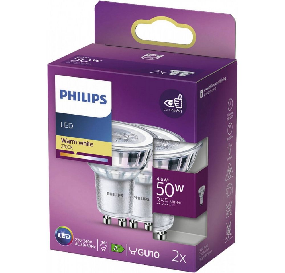 Philips Philips LED Classic 50W GU10 Lichtquelle. Elektro-Kabel, GU10, GU10, Energieeffizient mit 50W Philips Philips LED Classic 50W GU10 Lichtquelle. Elektro-Kabel, GU10, GU10, Energieeffizient mit 50W von Philips
