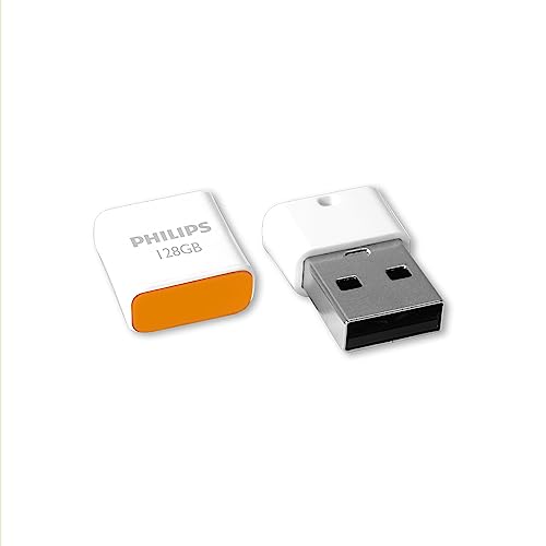 Philips Pico Edition High Speed 2.0 USB-Flash-Laufwerk USB-Stick 128 GB Ultra Small für PC, Laptop, Computer, Smart TV, Car Audio and More Lesegeschwindigkeit bis zu 25 MB/s von Philips