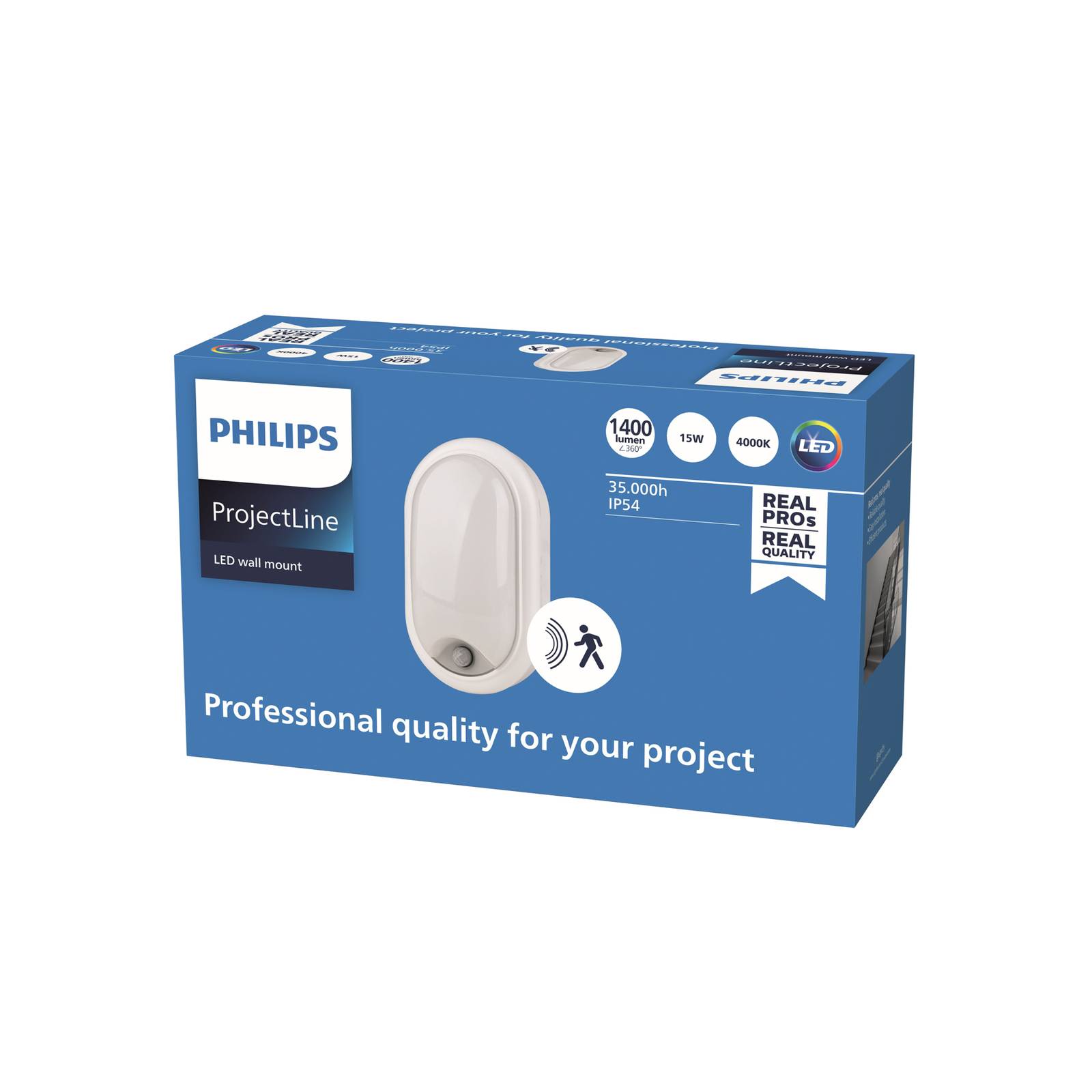 Philips ProjectLine LED-Wandlampe Sensor oval 840 Philips ProjectLine LED-Wandlampe Sensor oval 840 von Philips
