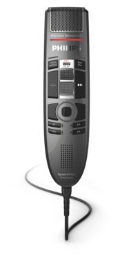 Philips SMP3710 SpeechMike Premium Touch, USB-Diktiermikrofon für kristallklare Aufnahmen und beste Spracherkennungsergebnisse, Bedienung per sensorischem Bedienfeld und Schiebeschalter, Anthrazit von PHILIPS