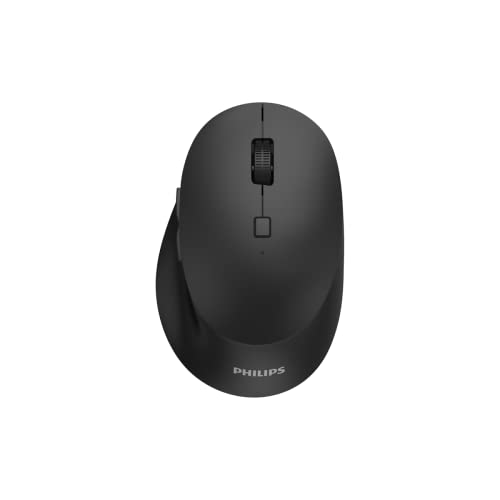 Philips SPK7507 kabellose Maus - einstellbar bis 3200 DPI, 2.4GHz, geräuschearmes Klickerlebnis mit 6 Tasten, schwarz von Philips