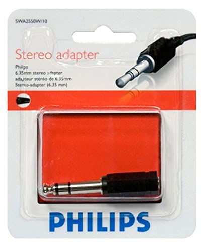 Philips SWA 2550 W/10 Kopfhörer Stereo Adapter (6,35 mm Stecker-3,5 mm Buchse) schwarz von Philips