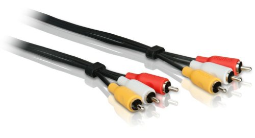 Philips SWV 2966 W/10 Stereo Audio-/Video-Kabel (3Cinch-3Cinch) 3,0 m von Philips