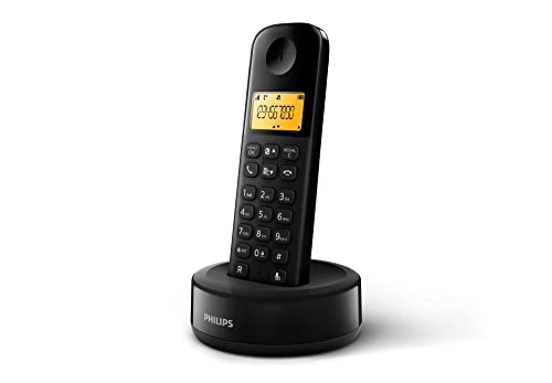 Philips Schnurloses Telefon - D1601B/01 - DECT Telefon - Haustelefon - Festnetzanschluss - Schwarz von Philips