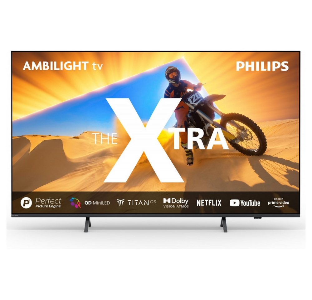 Philips The Xtra 4K QD MiniLED Ambilight TV Mini-LED-Fernseher (55 Zoll, Ultra HD, WLAN integriert, 2160p (4K) von Philips
