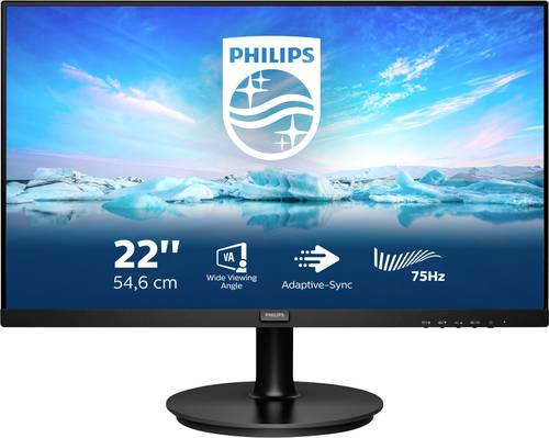 Philips V-Line 222V8LA/00 LCD-Monitor EEK E (A - G) 54.6cm (21.5 Zoll) 1920 x 1080 Pixel 16:9 4 ms V von Philips
