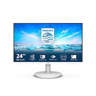 Philips V-Line 241V8AW 60,5cm (23,8") FHD IPS Office Monitor HDMI/VGA 4ms 75Hz Weiß von Philips