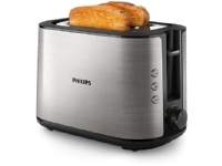 Philips Viva Collection HD2650/90 Toaster – 2 Scheiben, breite Toastkammer, Metall, 2 Scheibe(n), Schwarz, Edelstahl, Metall, Tasten, Drehregler, China, 950 W von Philips