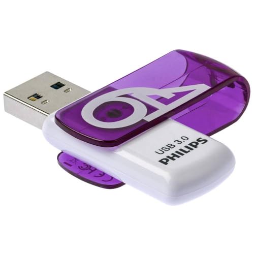 Philips Vivid 3.0 USB Stick 64GB – High Speed Design Speicherstick 64 GB – Lesen: 120MB/s, Schreiben: 20MB/s, FM64FD00B/00, violett Philips Vivid 3.0 USB Stick 64GB – High Speed Design Speicherstick 64 GB – Lesen: 120MB/s, Schreiben: 20MB/s, FM64FD00B/00, violett von Philips