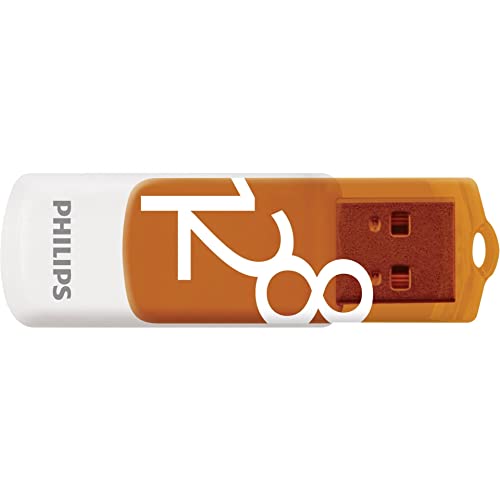 Philips Vivid Edition High Speed 2.0 USB-Flash-Laufwerk USB-Stick 128 GB mit Schwenkkappe für PC, Laptop, Computer Data Storage, Lesegeschwindigkeit bis zu 25 MB/s von Philips