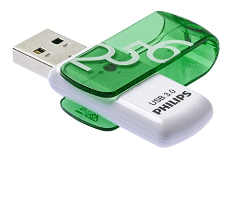 Philips Vivid Edition Super Speed 3.0 USB-Flash-Laufwerk USB-Stick 256 GB mit Schwenkkappe für PC, Laptop, Computer Data Storage, Lesegeschwindigkeit bis zu 100 MB/s von Philips