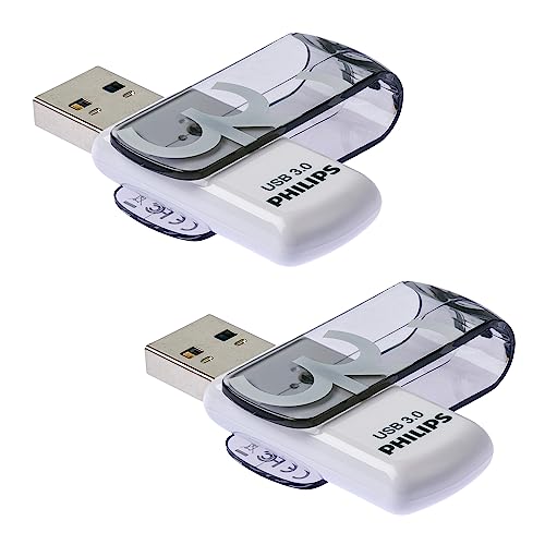 Philips Vivid Edition Super Speed 3.0 USB-Flash-Laufwerk USB-Stick 2X 32 GB mit Schwenkkappe für PC, Laptop, Computer Data Storage, Lesegeschwindigkeit bis zu 100 MB/s Philips Vivid Edition Super Speed 3.0 USB-Flash-Laufwerk USB-Stick 2X 32 GB mit Schwenkkappe für PC, Laptop, Computer Data Storage, Lesegeschwindigkeit bis zu 100 MB/s von Philips
