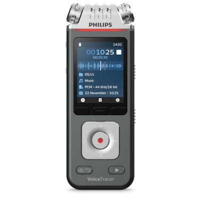 Philips Voice Tracer DVT 6110 Digitales Diktiergerät 8 GB mit App-Fernsteuerung von Philips