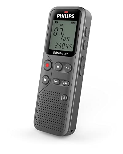 Philips VoiceTracer Audiorecorder DVT1120 - Mono WAV/PCM, 46 Std, 8GB, One-Touch-Aufnahme, USB PC-Anschluss, Grau Philips VoiceTracer Audiorecorder DVT1120 - Mono WAV/PCM, 46 Std, 8GB, One-Touch-Aufnahme, USB PC-Anschluss, Grau von Philips